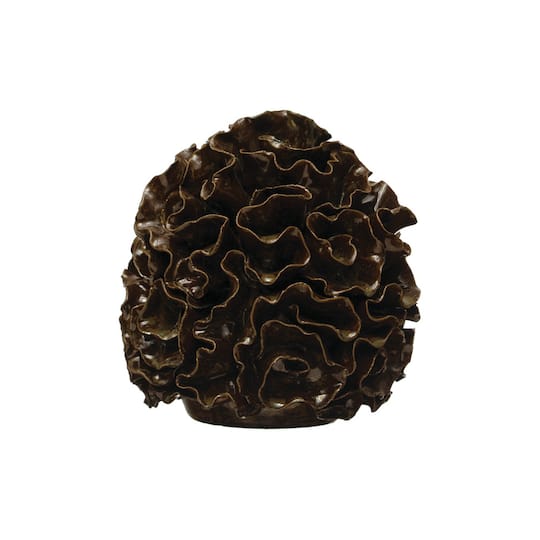 Bloomingville 5.5&#x22; Decorative Stoneware Anemone Sphere with Black Reactive Glaze
